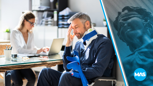 Injured man talked with an insurance company