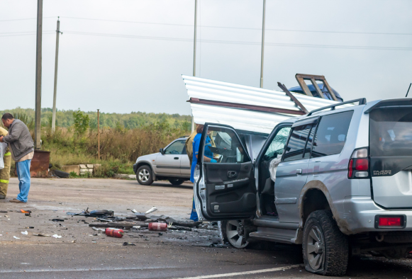 Silver SUV involved in a crash | MAS Law