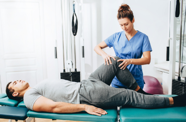 A man going to physical therapy after an injury | MAS Law