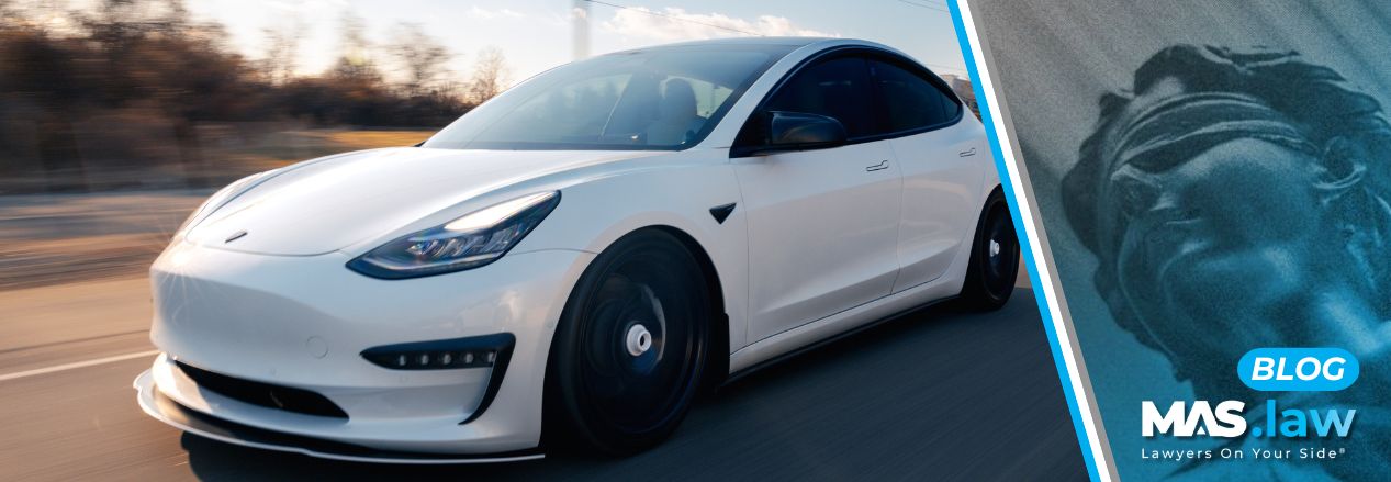 Tesla driving by itself on the road | MAS Law